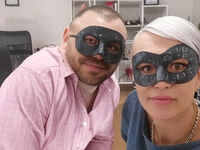 cam couple playing with vibrator JessicaandRon